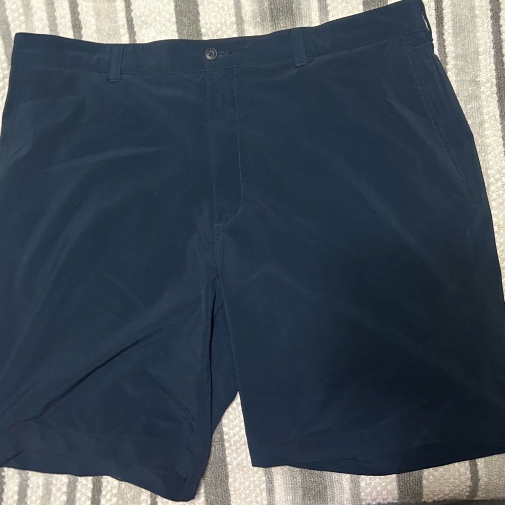Hogan Dark Blue Men's Flat Front Shorts